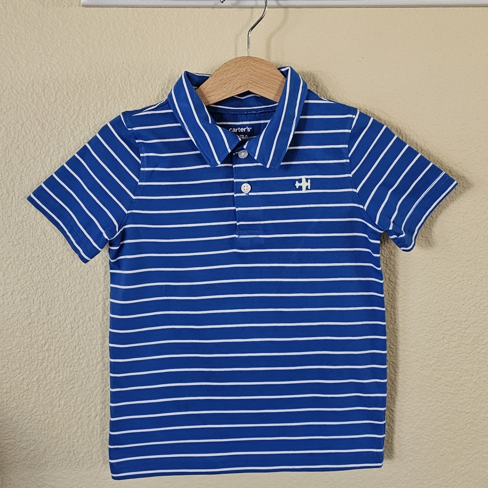Carter's Blue Striped Kids Polo Shirt